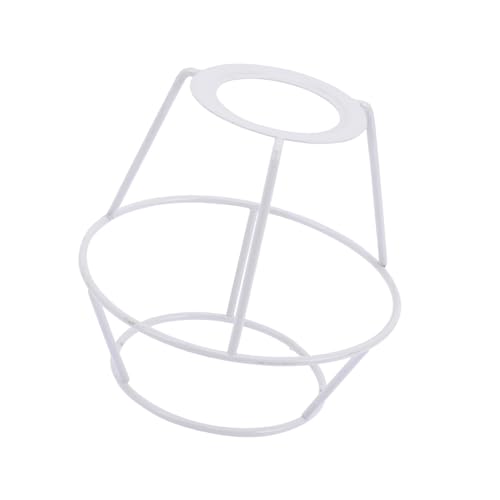 LIFKOME Lampenschirmhalterung Lampenschirmring Drahtlampenschirm Lampenschirmrahmen Drahtlampenschirm Makramee Lampenschirmrahmen Draht Gewellter von LIFKOME