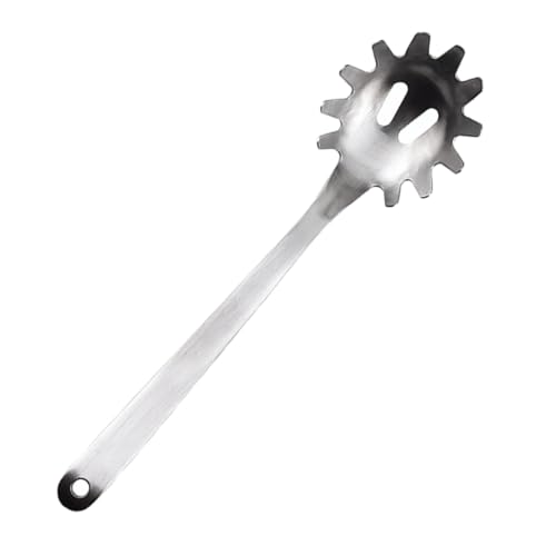 LIFKOME Lo Mein Sieb Nudeln Ramengabel Nudelkelle Kochlöffel Mit Zähnen Servieren Nudelschaufel Spaghetti Fork Server Löffel Pasta -serverlöffel Mit Zähnen Rostfreier Stahl Silber von LIFKOME