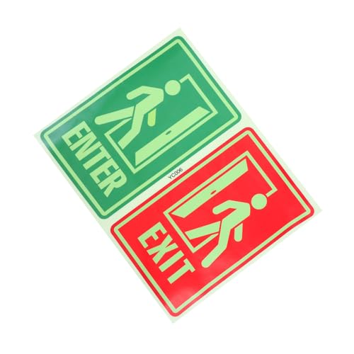 LIFKOME Luminous Exit Sign Aufkleber Selbstklebend Nachtlicht Sicherheitswegweiser Leuchtender Fluchtweg Indikator Für Wohnzimmer Schlafzimmer von LIFKOME