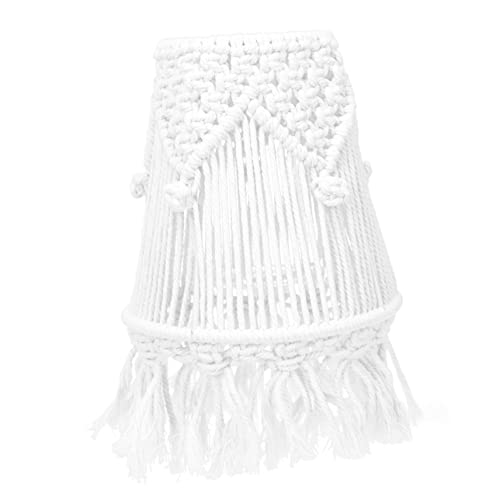 LIFKOME Macrame Lampenschirm aus Baumwollseil Handgewebt Lichtdurchlässig und Blendfrei Abnehmbar und Einfach zu Reinigen Dekorativ für Wohnzimmer Schlafzimmer Hotel und Zuhause von LIFKOME