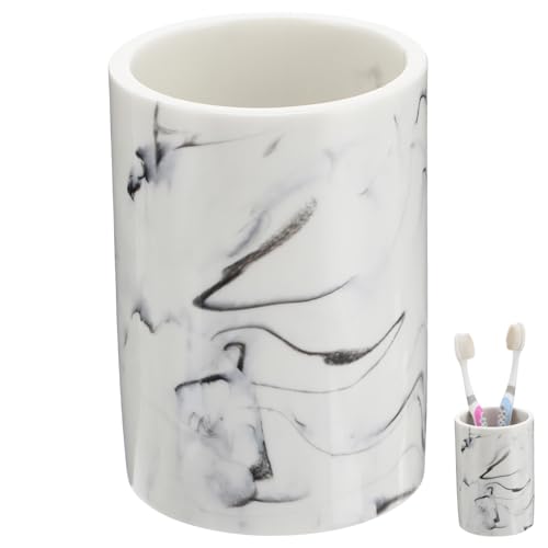LIFKOME Marmorierter Badezimmer Gurgelbecher Platzsparend Langlebig Stilvoll für Zuhause Hotel Desktop Geeignet von LIFKOME
