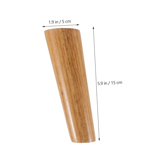 LIFKOME Massive Möbelbeine aus Eiche Montageplatten Schrauben Bodenschoner Schräg Zulaufende Tischbeine Naturfarbene Sofafüße Robuste Holzfüße für Schrank Couchtisch Kommode DIY Möbel von LIFKOME