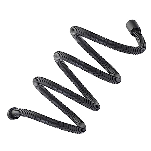 LIFKOME Matted Schwarzer Duschschlauch aus Doppelte Schnellkupplung Druckbeständig und Kratzfest Flexibler Brauseschlauch für Handbrause Korrosionsresistent Einfach zu Verbinden von LIFKOME