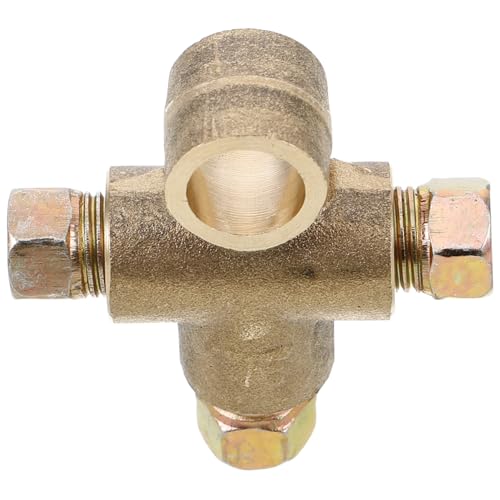 LIFKOME Messing Bremsleitungs Wege Verteiler Gewinde Treibstoff und Bremsleitung Verbinder Robust Langlebig Präzise Verarbeitung Einfache Montage für Kfz Bremsleitungssysteme von LIFKOME