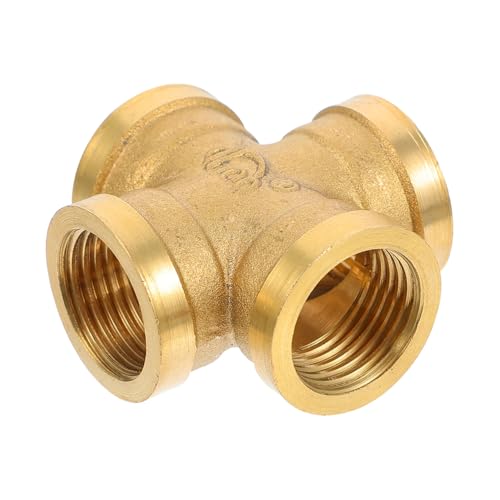LIFKOME Messing Wege Kupplung Innengewinde Wasser Anschluss Fitting Verteiler für Luft Öl Garten Schlauchverbinder Robust Langlebig von LIFKOME