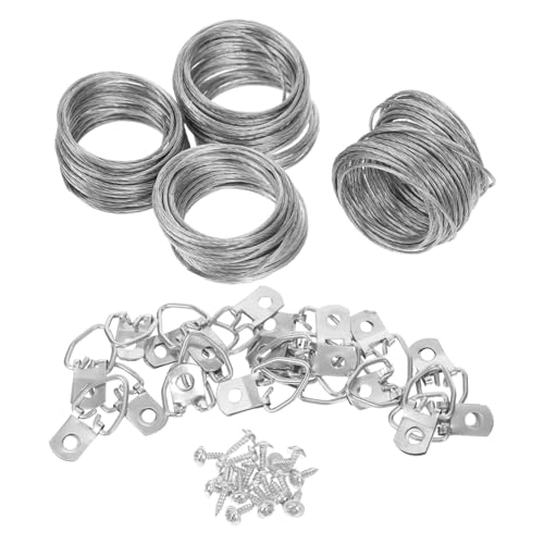 LIFKOME Metall Bilderrahmen Aufhänger Teilig D Ring Haken mit Schrauben Aufhängeschnüre Verschleißfest Wandfreundlich Kompatibel für Kreuzstich und Fotos LIFKOME Metall Bilderrahmen Aufhänger Teilig D Ring Haken mit Schrauben Aufhängeschnüre Verschleißfest Wandfreundlich Kompatibel für Kreuzstich und Fotos von LIFKOME