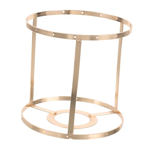 LIFKOME Metall Lampenschirmrahmen DIY Robuster Lampenschirmhalter für Tischlampe Goldfarbener Runder Lampenring Einfach zu Gestalten Montieren für Lampenschirme von LIFKOME