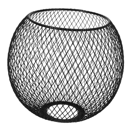 LIFKOME Metall-lampenschirm Runde Hohlstruktur Vintage Industrie-design Kompatibel mit Pendelleuchten Einfach zu Reinigen Vielseitig für Wohnzimmer Esszimmer und Schwarz von LIFKOME