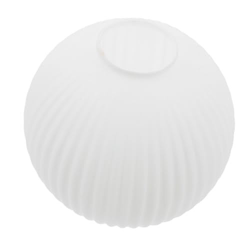 LIFKOME Milchweißer Glas Lampenschirm Kugel mit Streifen Flacher Abschluss Ersatzschirm für Pendelleuchte und Kronleuchter DIY freundlich Warmes Licht Langlebiges Glas für Wohnzimmer und LIFKOME Milchweißer Glas Lampenschirm Kugel mit Streifen Flacher Abschluss Ersatzschirm für Pendelleuchte und Kronleuchter DIY freundlich Warmes Licht Langlebiges Glas für Wohnzimmer und von LIFKOME