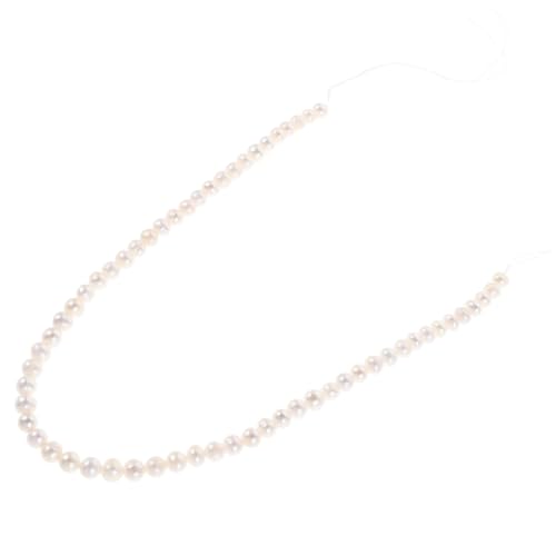 LIFKOME Mm Zuchtketten Süßwassergirlandenzubehör Perlenherstellung Basteldekoration Perlenhandwerk Mädchen Natur Für DIY Weiße Perlen Perlenstränge Damenarmbänder Schmuck von LIFKOME