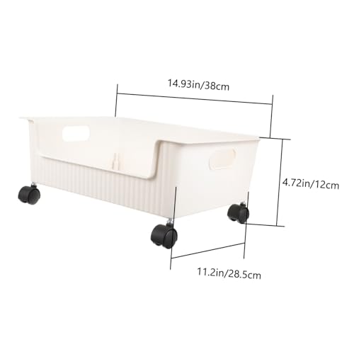 LIFKOME Mobiler Kunststoff Bücheraufbewahrungskasten mit Mittlere Langlebig und Bruchfest als Schlafzimmer Aufbewahrungsbox zum Ordnen von Büchern und Spielsachen Praktisches Regal mit von LIFKOME
