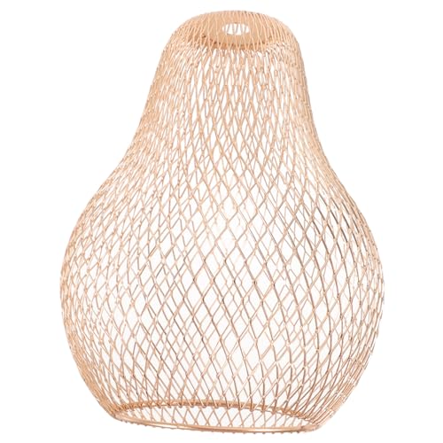 LIFKOME Moderner Goldfarbener Metall Lampenschirm mit Hohlmuster Eisen Lampenabdeckung für Deckenleuchte Pendelleuchte und Wandlampe Minimalistisches Design für Wohnzimmer Schlafzimmer von LIFKOME