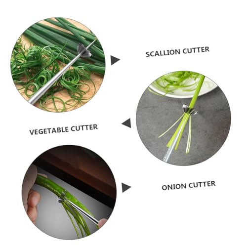 LIFKOME Multifunktionaler Scallion Cutter aus Kupfer und Aluminium Praktischer Zwiebelschneider für Frühlingszwiebeln Leichtes Kompaktes Küchenwerkzeug für Bequemes Schneiden und von LIFKOME