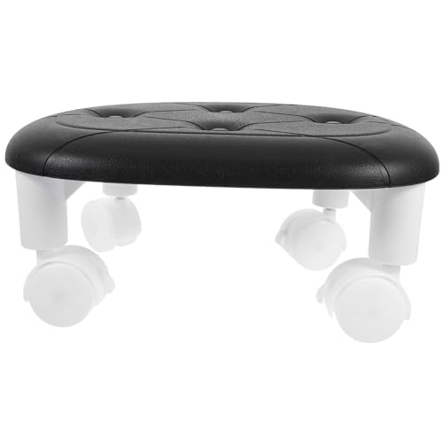 LIFKOME Niedriger Rollhocker mit Drehbaren Rädern Kleiner Praktischer Sitzhocker für Schuhwechsel und Fußstütze Vielseitig Einsetzbar im Wohnzimmer Schlafzimmer und Badezimmer Robust und von LIFKOME