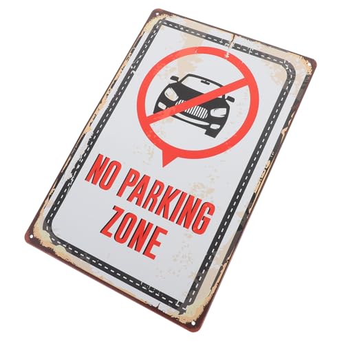 LIFKOME No Parking Schild Wetterfest Eisenrobust Privater Einfahrt Parkverbot Warnschild Vielseitig Einfache Montage von LIFKOME