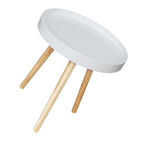 LIFKOME Nordic Sofa Seitentisch Kleiner Runder Tisch für Wohnzimmer und Schlafzimmer Minimalistisches Design Platzsparend für Dekoration und Organisation Leicht zu Reinigen von LIFKOME