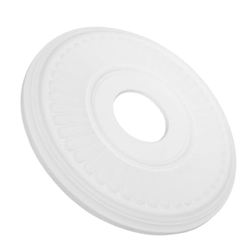 LIFKOME PU Deckenmedaillon Außendurchmesser Dekorative Deckenplatte für Leuchten und Ventilatoren Vielseitig Einsetzbar Robust und Sicher für Wohn und Arbeitsräume von LIFKOME