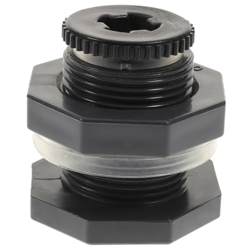 LIFKOME PVC Schottverschraubung Wasseranschluss mit Stopfen Dichtung Fitting für Wassertank Aquarien Regenfässer Teichanschluss Robust und Dicht von LIFKOME