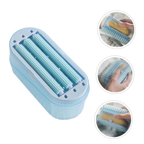 LIFKOME Praktische Seifenbox mit Bürste und Schaumspender Vielseitiger Seifenbehälter für Küche Bad und Reise Robustes Kunststoffmaterial Modernes Design zum Reinigen von Geschirr von LIFKOME