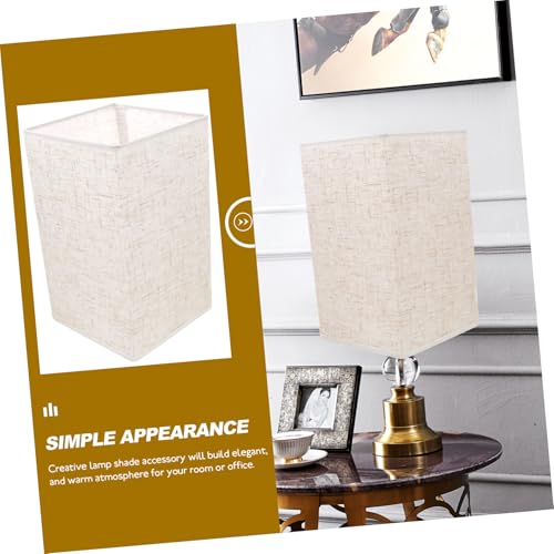 LIFKOME Quadratischer Lampenschirm aus Stoff Leinenoptik für Tisch Steh Wandleuchte Abnehmbar Langlebig Staubschützend Warmes Licht für Wohnzimmer Schlafzimmer Büro LIFKOME Quadratischer Lampenschirm aus Stoff Leinenoptik für Tisch Steh Wandleuchte Abnehmbar Langlebig Staubschützend Warmes Licht für Wohnzimmer Schlafzimmer Büro von LIFKOME