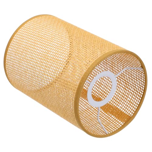 LIFKOME Rattan Lampenschirm Tisch Stehlampe Schirmchen Gewebt Metallstruktur Weiche Beleuchtung Für Schlafzimmer Wohnzimmer Hotelzimmer von LIFKOME