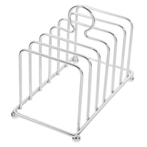 LIFKOME Toastständer aus Edelstahl backen lagerung Küchenorganisator Toaster-Organizer Toasthaltergestell Edelstahlgestell Toaststand Brotständer Rostfreier Stahl Silber von LIFKOME