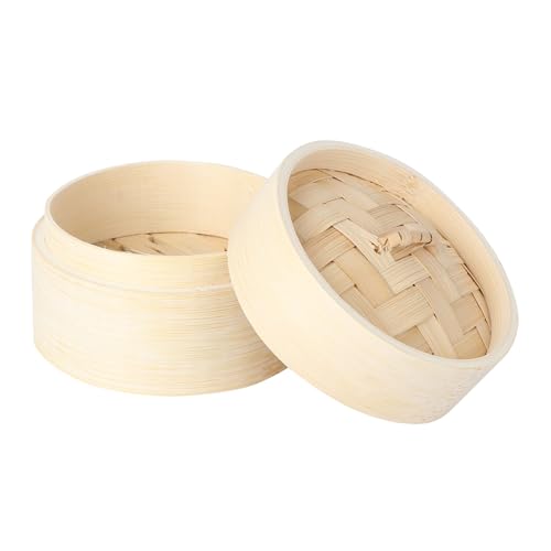 LIFKOME Runder Holz Dampfgarer mit Dicht Schließendem Deckel Authentischer Chinesischer Steamer für Dim Sum Gemüse Reis Schonendes Kochen für Buffet Party Catering von LIFKOME