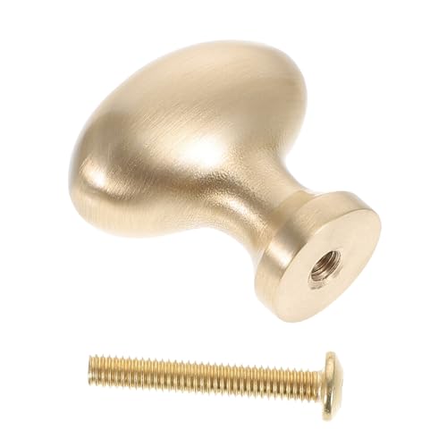 LIFKOME Runder Messing Schrankknopf Modern Stil Möbelgriff für Kommode Kleiderschrank Goldfarbene Oberfläche Langlebig und Elegant für Wohn und Schlafzimmer von LIFKOME