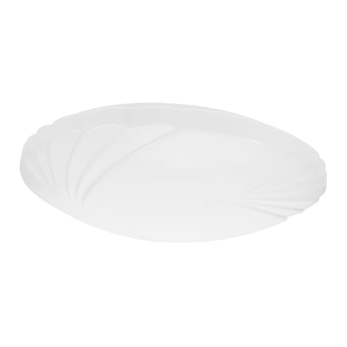 LIFKOME Rundlicher Kunststoff Lampenschirm Deckenleuchte Lampenabdeckung mit Klickverschluss für Schlafzimmer Wohnzimmer und Küche Einfache Montage Stilvoller Lichtschutz Vielseitig von LIFKOME