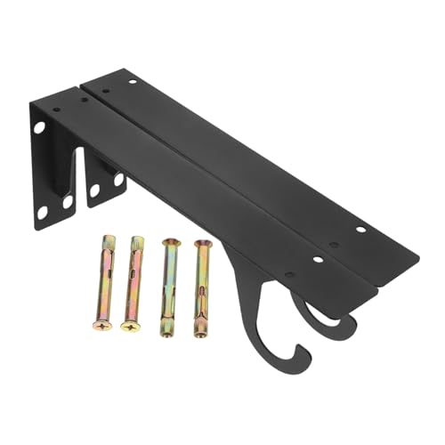 LIFKOME Schwerer Wandhalter mit Haken Dreieckiger Stützrahmen Stabiler Wandmontage-wandhalter für Kleiderschrank Küchenregal mit Integrierter Stangenhalterung Schwarz LIFKOME Schwerer Wandhalter mit Haken Dreieckiger Stützrahmen Stabiler Wandmontage-wandhalter für Kleiderschrank Küchenregal mit Integrierter Stangenhalterung Schwarz von LIFKOME