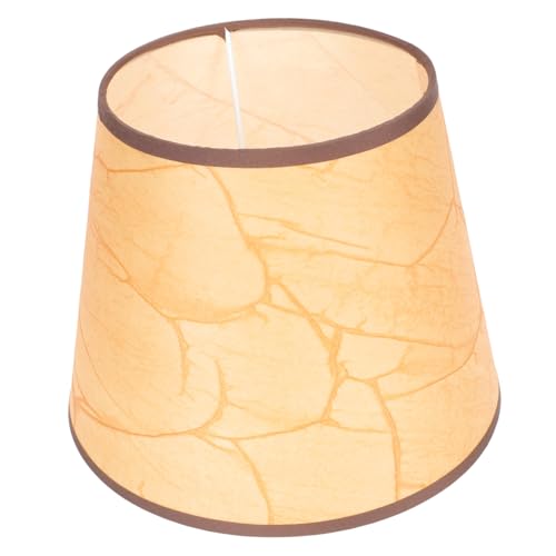 LIFKOME Simulierter Schaffell Lampenschirm Bodenlampe Abdeckung Kaffee Dunkelgelb Stabile Halterung Robust Dekoratives Lichtzubehör von LIFKOME