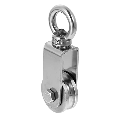 LIFKOME Stabile Edelstahl umlenkrolle mit Rostfreiem Stahlseil laufbahn Hohe Tragkraft Geräuschloses Gleitlager Vielseitige Seilrolle für Fitness Hebesysteme und Heimwerkerbedarf von LIFKOME