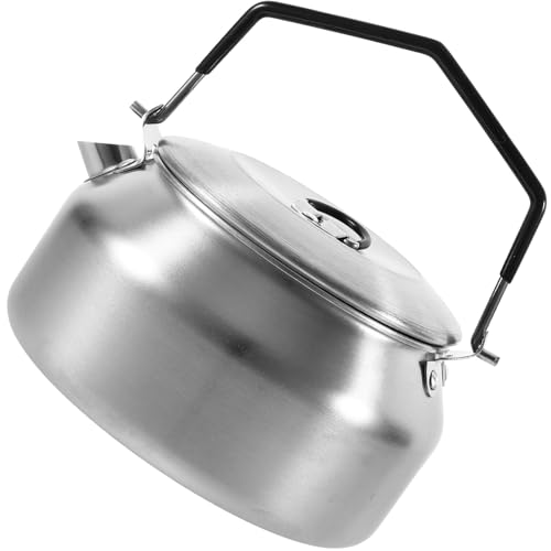 LIFKOME Stainless Steel Camping Kettle Stovetop Water Boiler Wear resistant Outdoor Teapot With Comfortable Handle für Camping und Wandern LIFKOME Stainless Steel Camping Kettle Stovetop Water Boiler Wear resistant Outdoor Teapot With Comfortable Handle für Camping und Wandern von LIFKOME