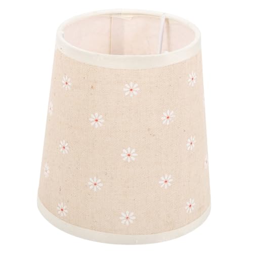 LIFKOME Stoff Lampenschirm für Tischlampe Kleiner Lampenschirm aus Leinen mit Blumenmuster Ersatzschirm für Nachttisch Schreibtischlampen Geeignet für Schlafzimmer und Wohnzimmer von LIFKOME