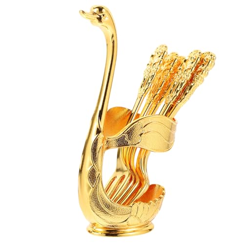 LIFKOME Teiliges Dessertgabel aus Metall mit Elegantem Gabelhalter Glatte Oberfläche für Feierlichkeiten Hochzeiten Partys und Stilvolle Tischdekoration von LIFKOME