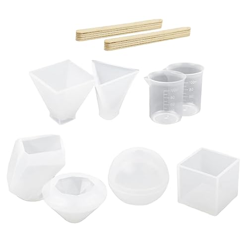 LIFKOME Teiliges Silikon Formenset für DIY Bastelarbeiten Kreative Schmuck und Kerzenherstellung Wiederverwendbare Flexible Gießformen Leicht zu Reinigen Kompakt und Praktisch für LIFKOME Teiliges Silikon Formenset für DIY Bastelarbeiten Kreative Schmuck und Kerzenherstellung Wiederverwendbare Flexible Gießformen Leicht zu Reinigen Kompakt und Praktisch für von LIFKOME