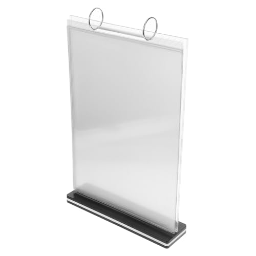 LIFKOME Tischaufsteller Menühalter Flip Design Eleganter Transparenter Aufsteller Vielseitig Einsetzbar für Bars Cafés Events Einfache Installation Robust und Modern von LIFKOME