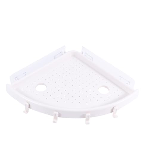 LIFKOME Traceless Eckregal Badezimmer ohne Bohren Weißes Dreieckiges Wandregal aus Langlebigem PP Praktisches Badezimmer Organizer mit Hohlem Design zur Aufbewahrung von Shampoo und LIFKOME Traceless Eckregal Badezimmer ohne Bohren Weißes Dreieckiges Wandregal aus Langlebigem PP Praktisches Badezimmer Organizer mit Hohlem Design zur Aufbewahrung von Shampoo und von LIFKOME