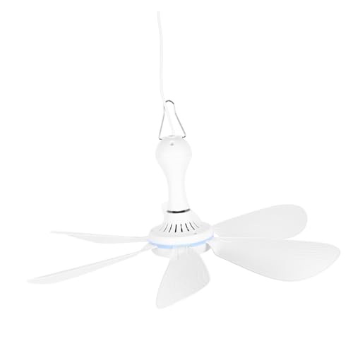 LIFKOME Tragbarer Deckenventilator für Outdoor USB Betriebener Campingventilator mit Fernbedienung Leise und Energieeffizient für Zelt und Garten Einfacher Aufbau Starker von LIFKOME