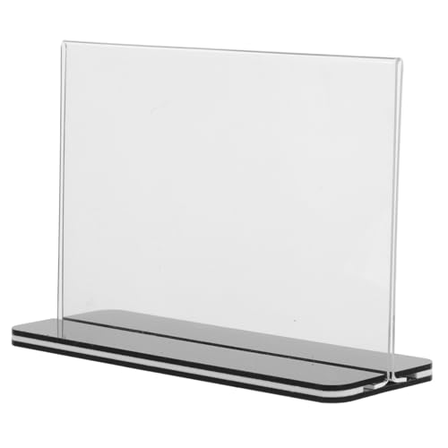 LIFKOME Transparenter Acryl Tischaufsteller Querformat Robuster Menühalter und Vielseitiger Display Rahmen für Speisekarten Flyer und Visitenkarten Stabil und Formbeständig von LIFKOME