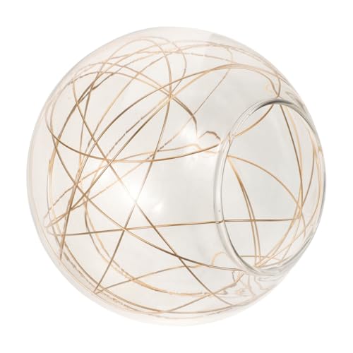 LIFKOME Transparenter Glasschirm mit Aluminium draht Ømm Moderner Lampenschirm für Pendelleuchte Klarer Lampenschirm mit Silbernem oder Goldenem Draht für Wohnzimmer LIFKOME Transparenter Glasschirm mit Aluminium draht Ømm Moderner Lampenschirm für Pendelleuchte Klarer Lampenschirm mit Silbernem oder Goldenem Draht für Wohnzimmer von LIFKOME