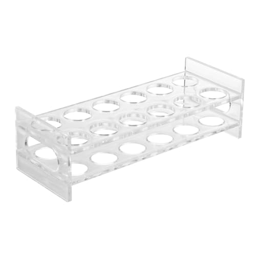 LIFKOME Transparenter Kunststoff Schnapsglashalter Rund Shot Glass Organizer Bar Drinkware Tablett Serviertablett für Party Kneipe Zuhause von LIFKOME