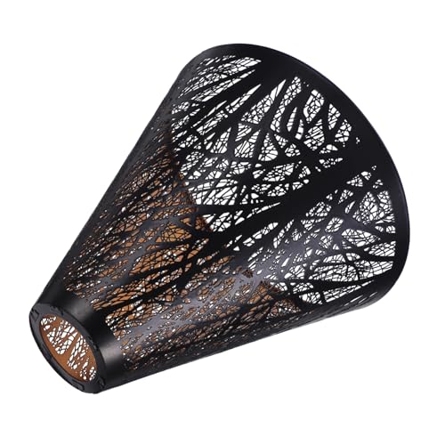 LIFKOME Trommellampenschirm für Leuchten Vintage Lampenschirm mit Schwarzem Außen und Retro Innendesign für Tisch und Stehlampen Vielseitig Einsetzbar Wohnräumen und LIFKOME Trommellampenschirm für Leuchten Vintage Lampenschirm mit Schwarzem Außen und Retro Innendesign für Tisch und Stehlampen Vielseitig Einsetzbar Wohnräumen und von LIFKOME