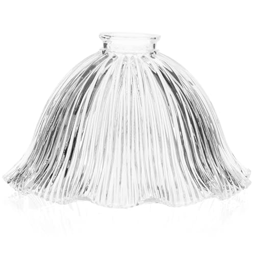 LIFKOME Vintage Glas Lampenschirm Deckenleuchte Eleganter Lampenschirm aus Glas für Schlafzimmer Weiches Licht Dekoratives Design für Warme Raumgestaltung Einfache Montage von LIFKOME