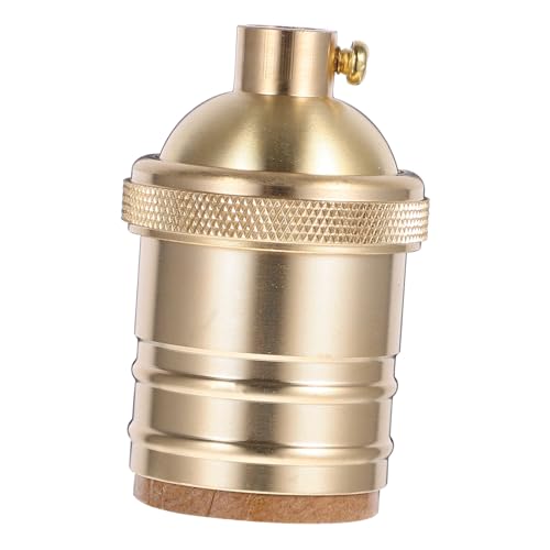 LIFKOME Vintage Lamp Socket Kupfer Schraubfassung mit Drehknopf Langlebiger Retro Lampenhalter für Einfache Montage und Vielseitige Beleuchtung Kompatibel mit Edison Glühbirnen von LIFKOME