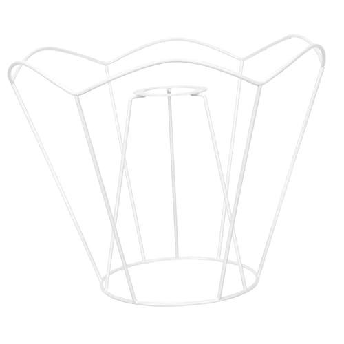 LIFKOME Vintage Lampenschirm Basis Handgefertigter Lampenrahmen mit Fransen DIY Tisch und Deckenleuchte Robustes Eisenmaterial für Kreative Designs für Wohnzimmer von LIFKOME