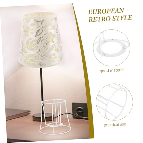 LIFKOME Drahtkäfig Für Deckenleuchte Lampenschirmring Metall-lichtabdeckung Vintage-lampenschutzkäfig Diy-kronleuchter-lampenschirm Für Tisch Und Stehleuchte von LIFKOME