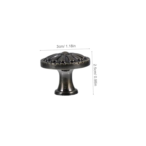 LIFKOME Vintage Zinklegierung Rundknauf Schubladengriffe Antik Bronze Schrankgriff Einzelnes Küchenmöbel Griff für Kommode Türen und Schränke von LIFKOME