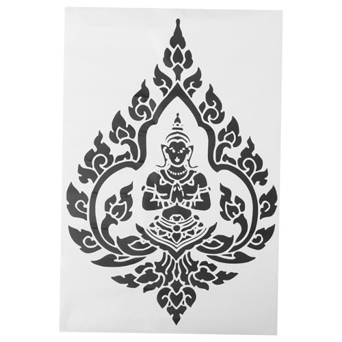 LIFKOME Wandaufkleber Mit Buddha-statue Shiva Gott Wandtattoo Inspirierendes Wandtattoo Buddhismus-vinyl-aufkleber Hinduistische Wanddekoration Buddha-wandaufkleber Büro Pvc Fenster Indien von LIFKOME