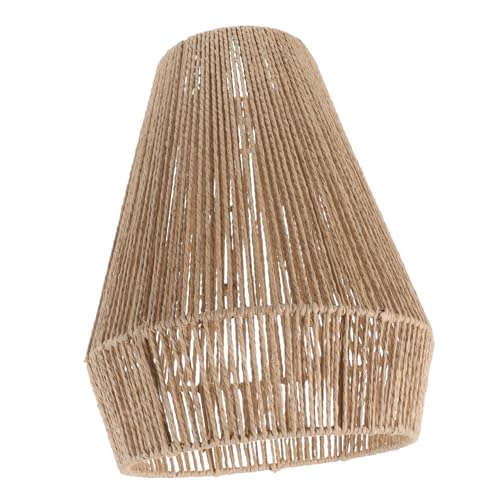 LIFKOME Wandgewebter Vintage Lampenschirm Øx Pendelleuchte Lampenschirm Abdeckung für Wohnzimmer Esszimmer mit Natürlichem Papierseil Dekorativ und Augenschonend von LIFKOME